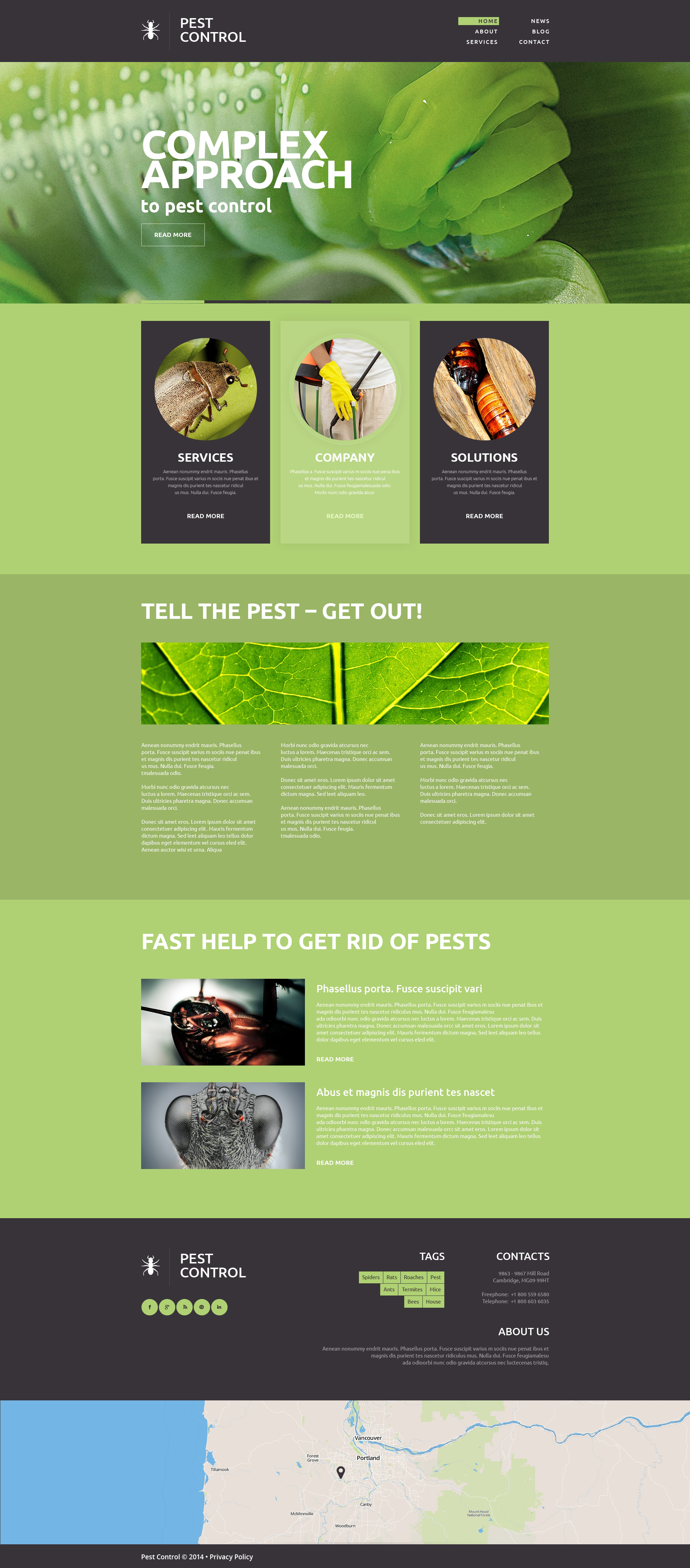 Pest Control Responsive Website Template