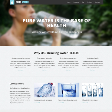 Water Food Responsive Website Templates 49211
