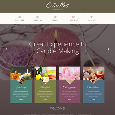 Candles Store Responsive Website Templates 49212