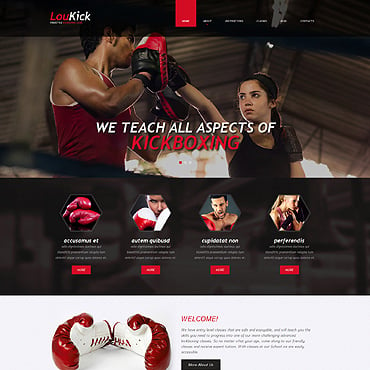 Kick Kickboxing Responsive Website Templates 49263