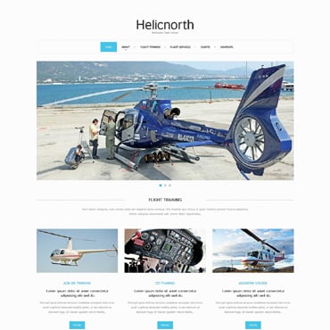 Helicopter Flying Responsive Website Templates 49274
