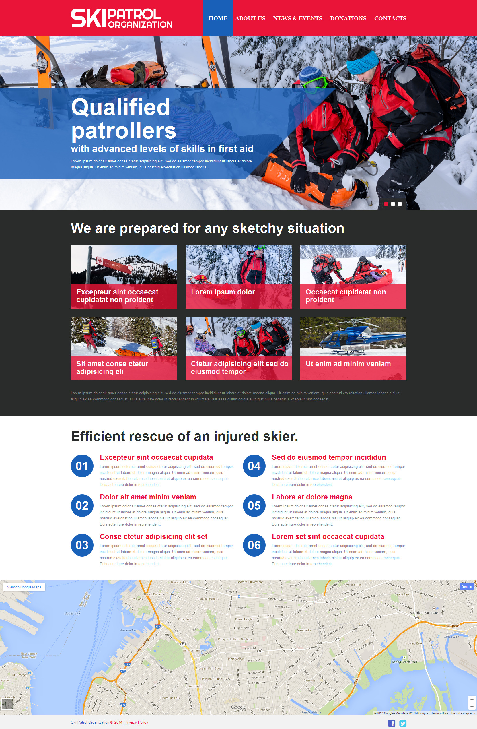 Skiing Responsive Website Template