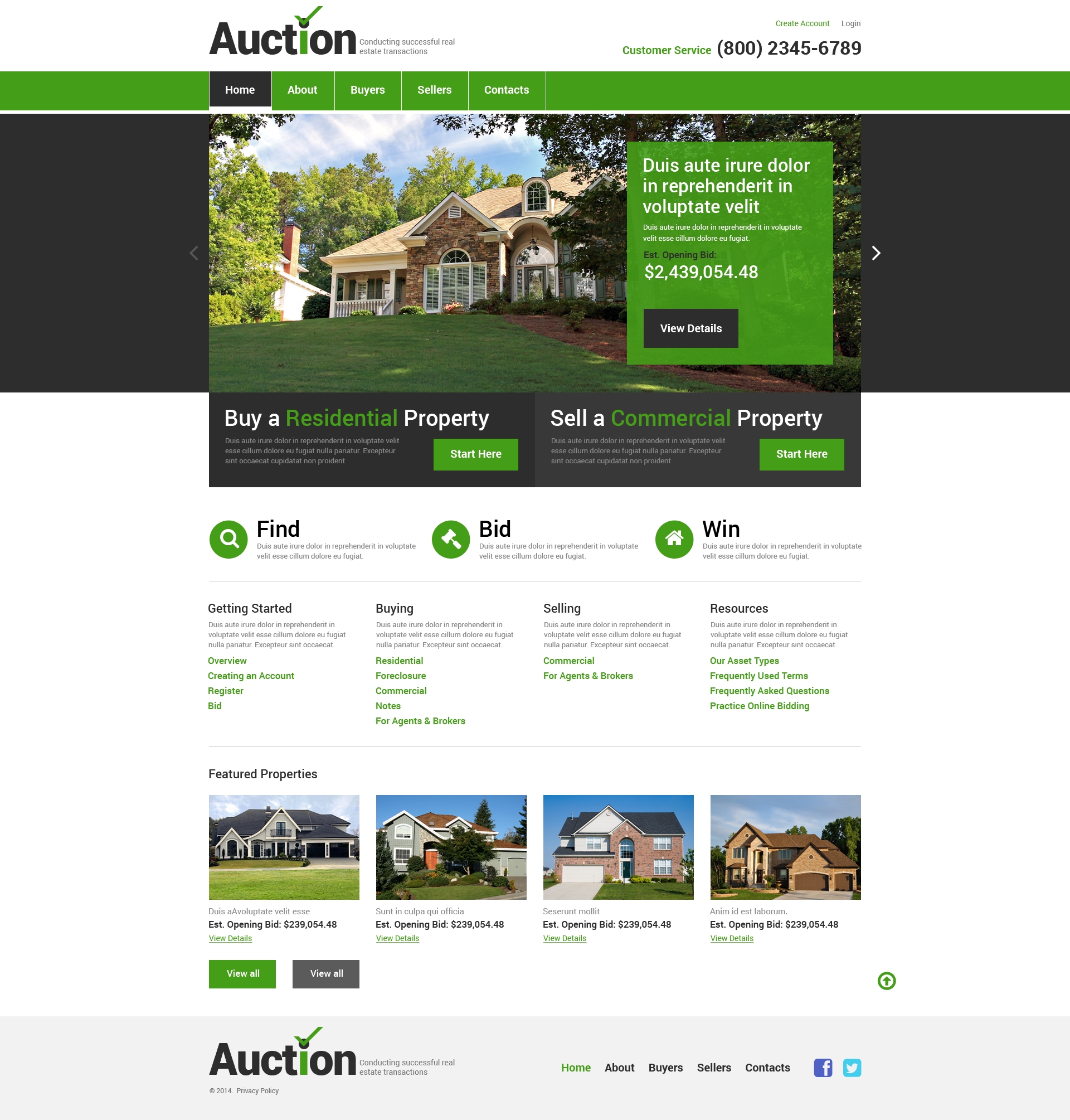 Real Estate Agency Responsive Website Template