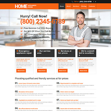 Home Appliances Responsive Website Templates 49379