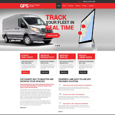 Vehicle Tracking Responsive Website Templates 49381
