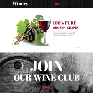 Wine Club Responsive Website Templates 49461