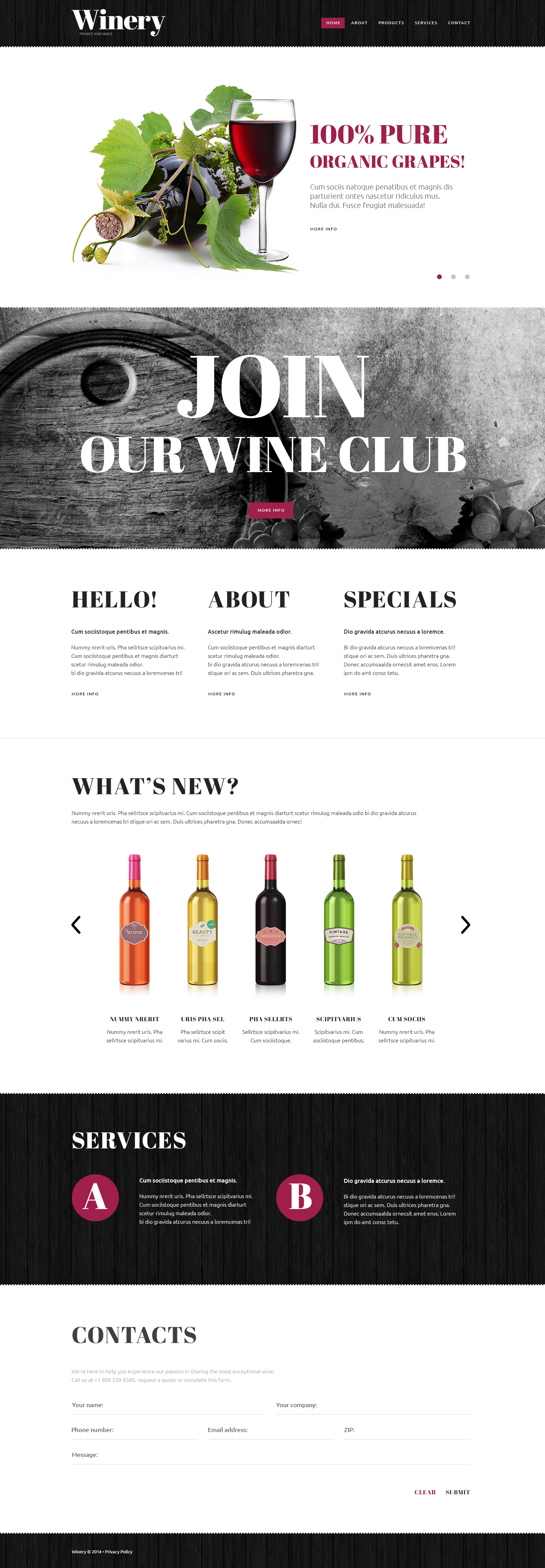 Winery Website Template