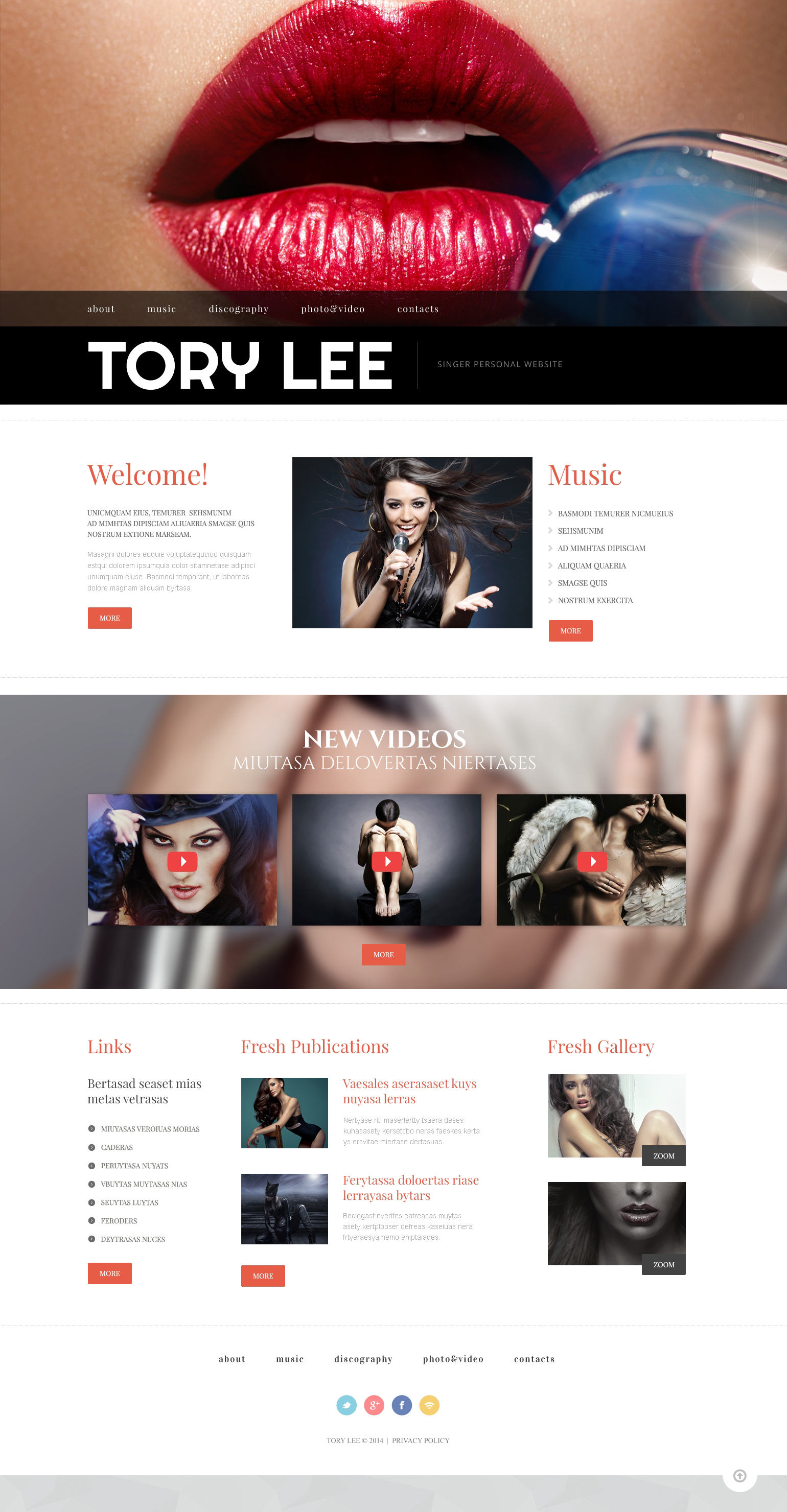 Personal Page Responsive Website Template