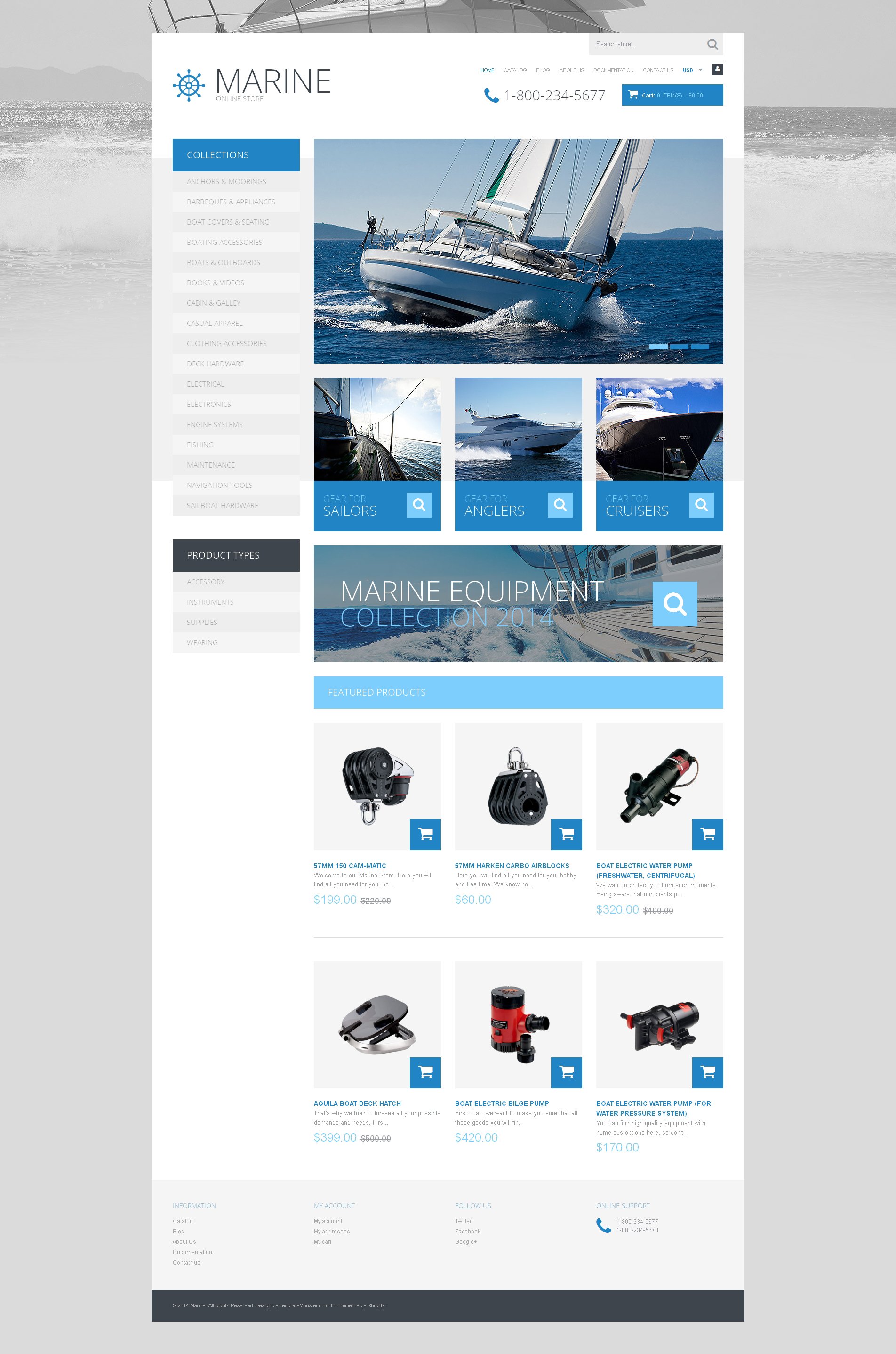 Responsive Yachting Shopify Theme