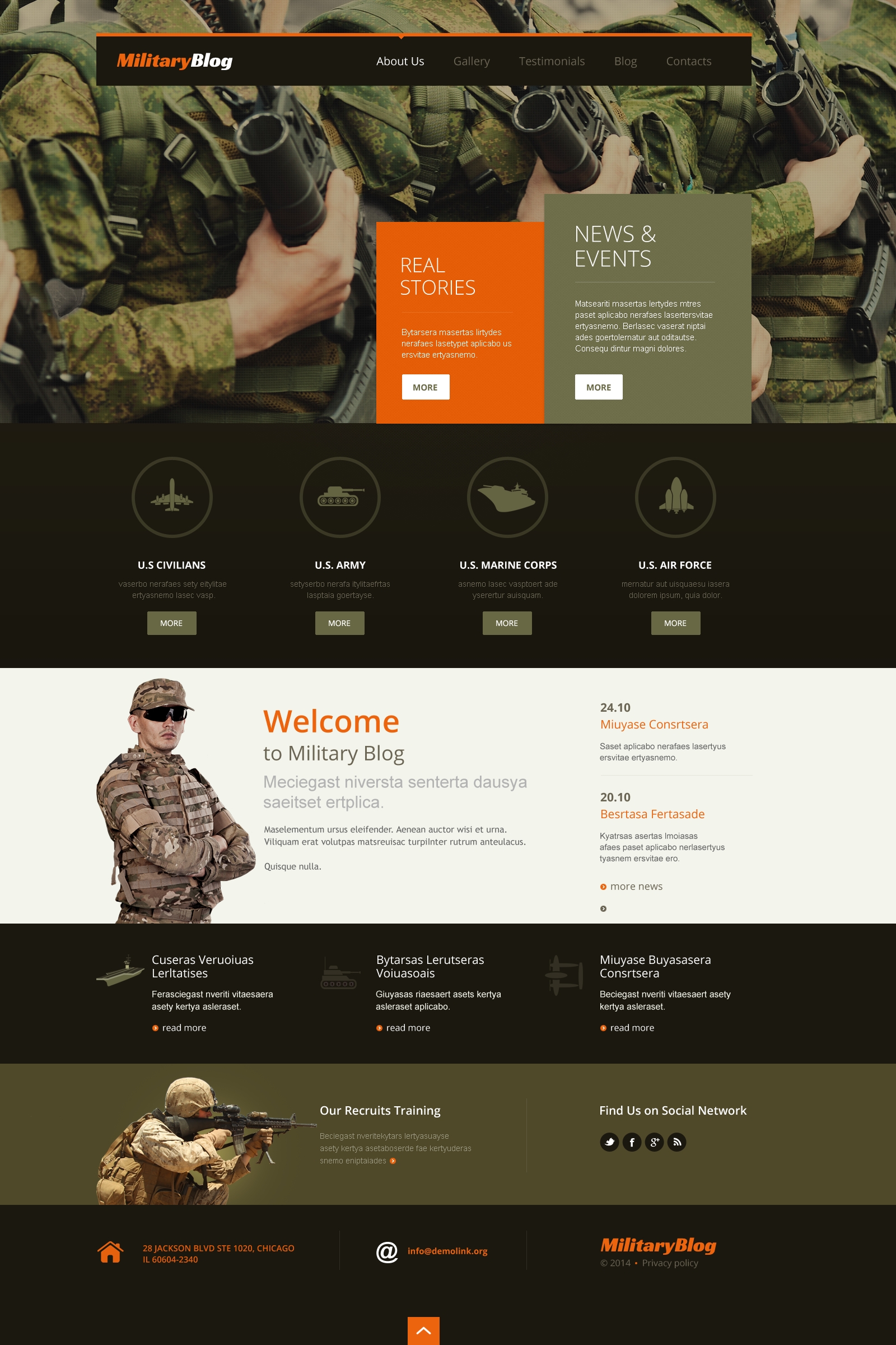 Army Responsive WordPress Theme