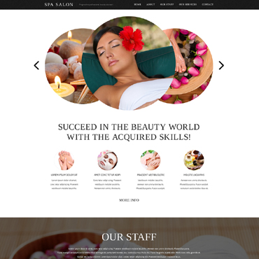 Salon Beauty Responsive Website Templates 50444