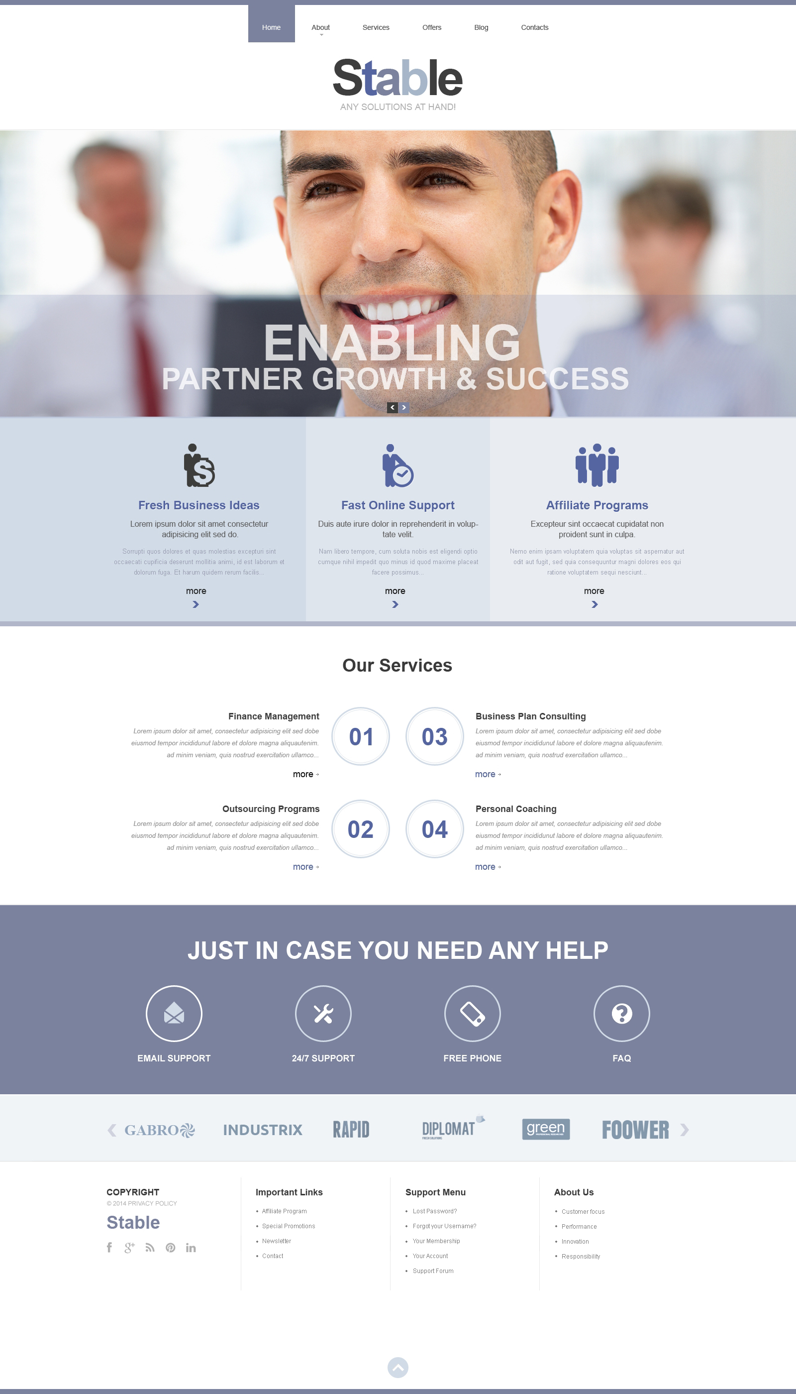 Management Company Responsive Website Template