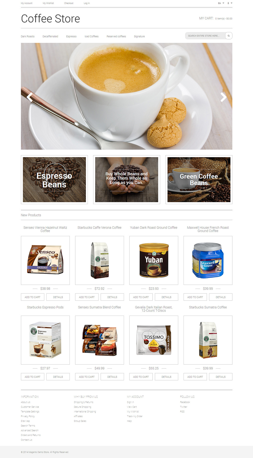 Coffee Aroma Magento Theme