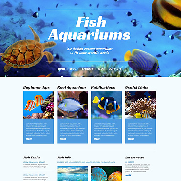 Aquarium Aqua WordPress Themes 50525