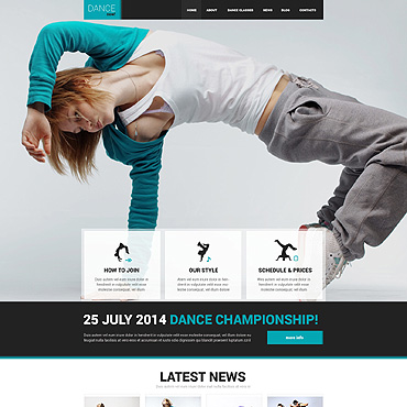 Now Dancing Responsive Website Templates 50542