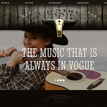 Country Music Responsive Website Templates 50547