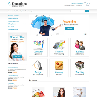 Course Store Magento Themes 50549