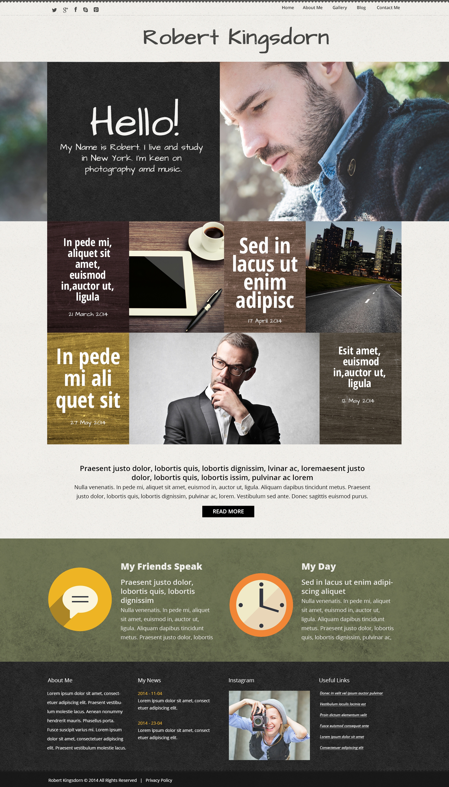 Personal  Career Page WordPress Theme