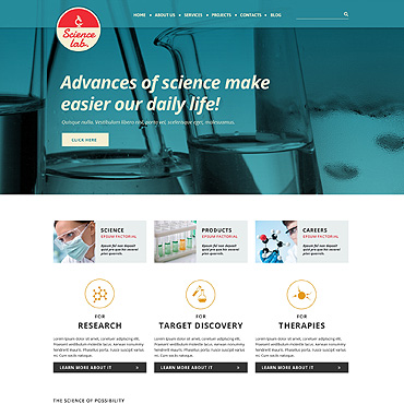 Lab Company Responsive Website Templates 50688