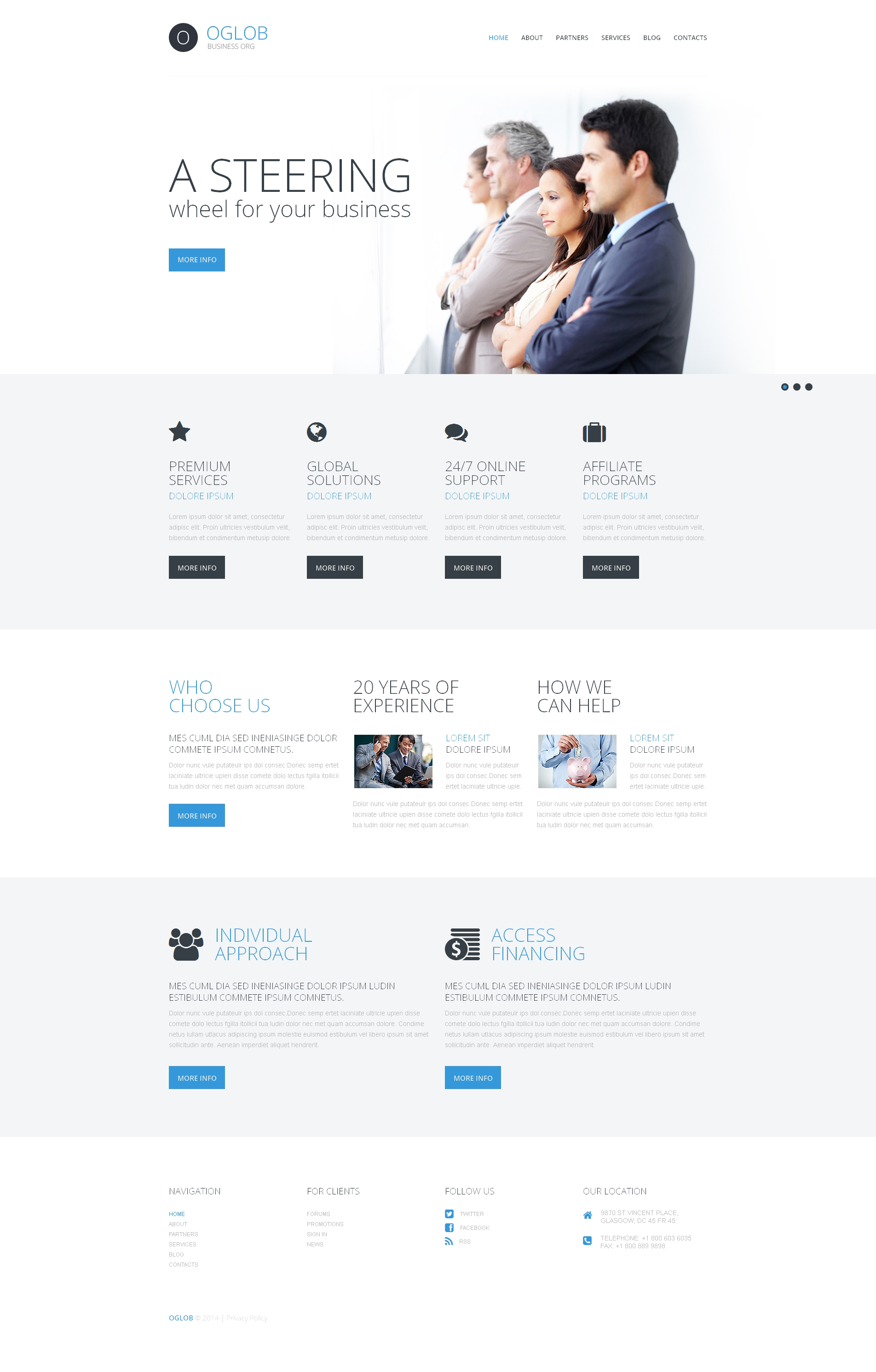 Business & Services Responsive Website Template