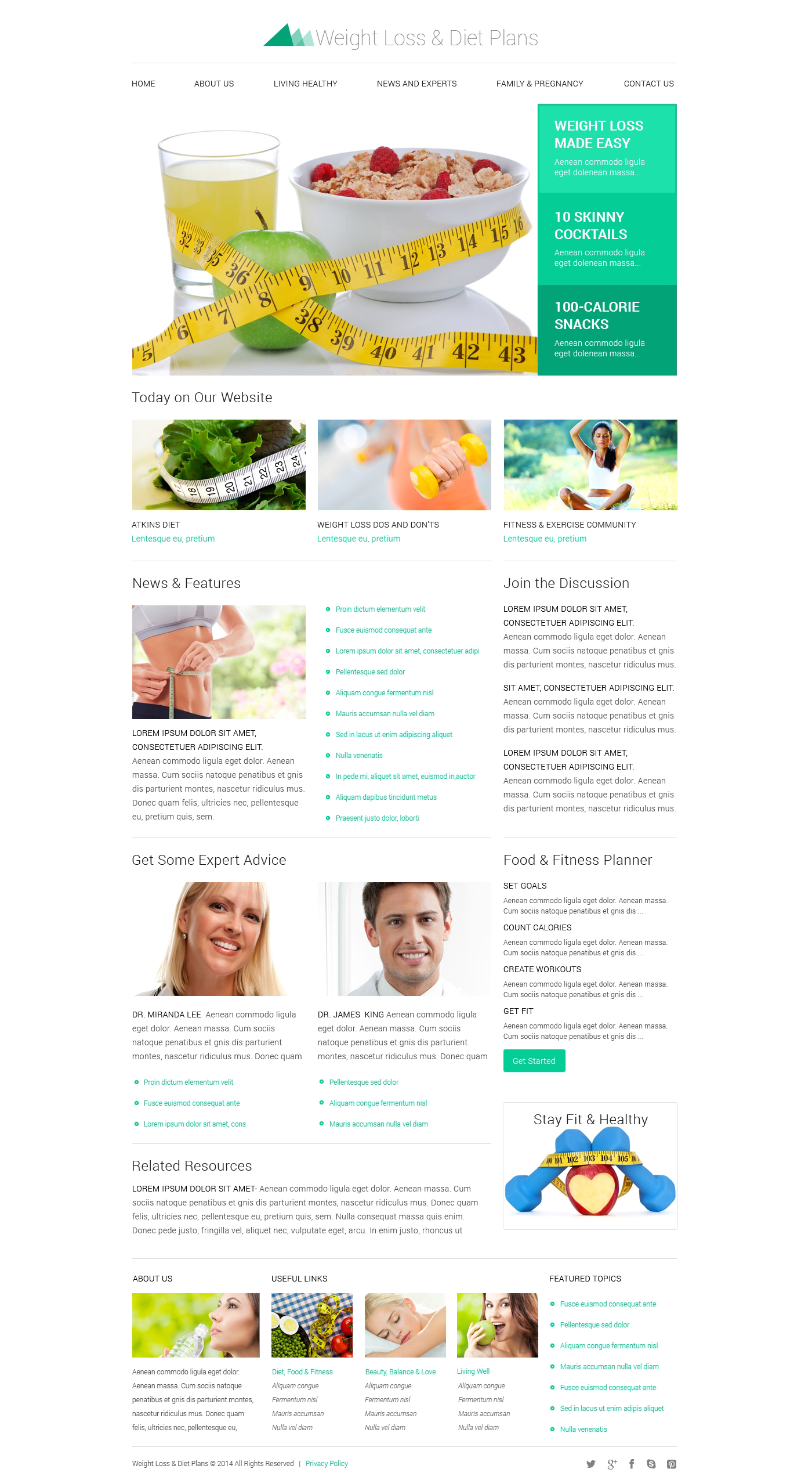 Weight Loss Responsive Website Template