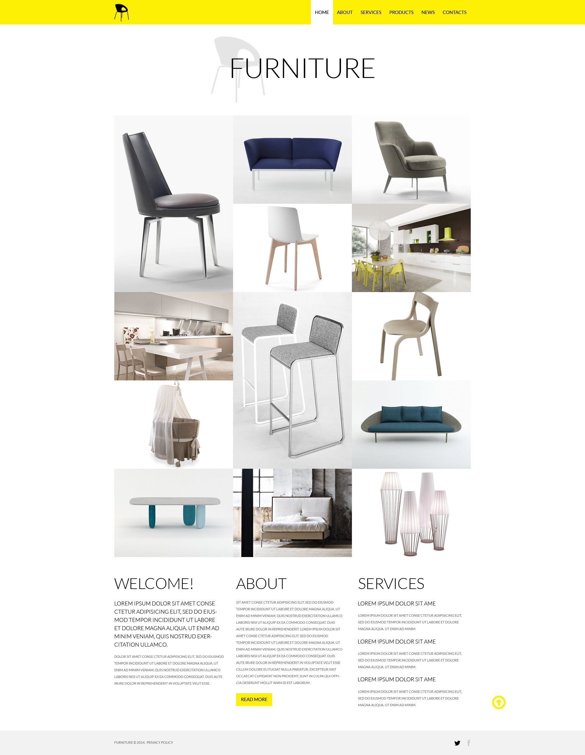 Furniture Responsive Website Template