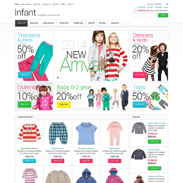 Baby Store ZenCart Templates 50815