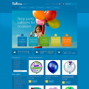 Get Balloon ZenCart Templates 50857
