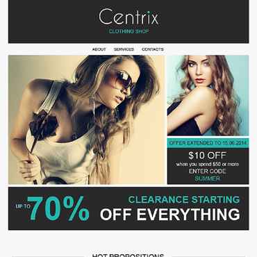 Clothes Online Newsletter Templates 50929