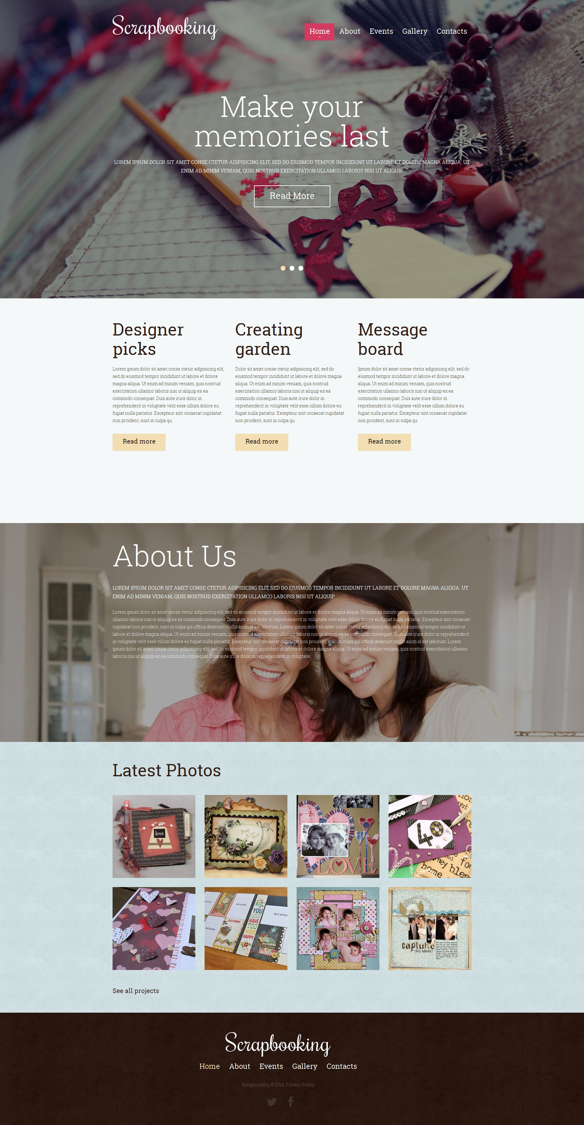 Crafts Responsive Website Template