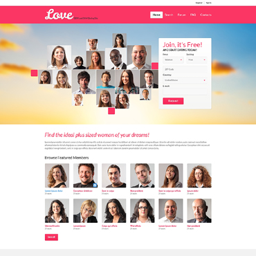 Dating Agency Responsive Website Templates 50992