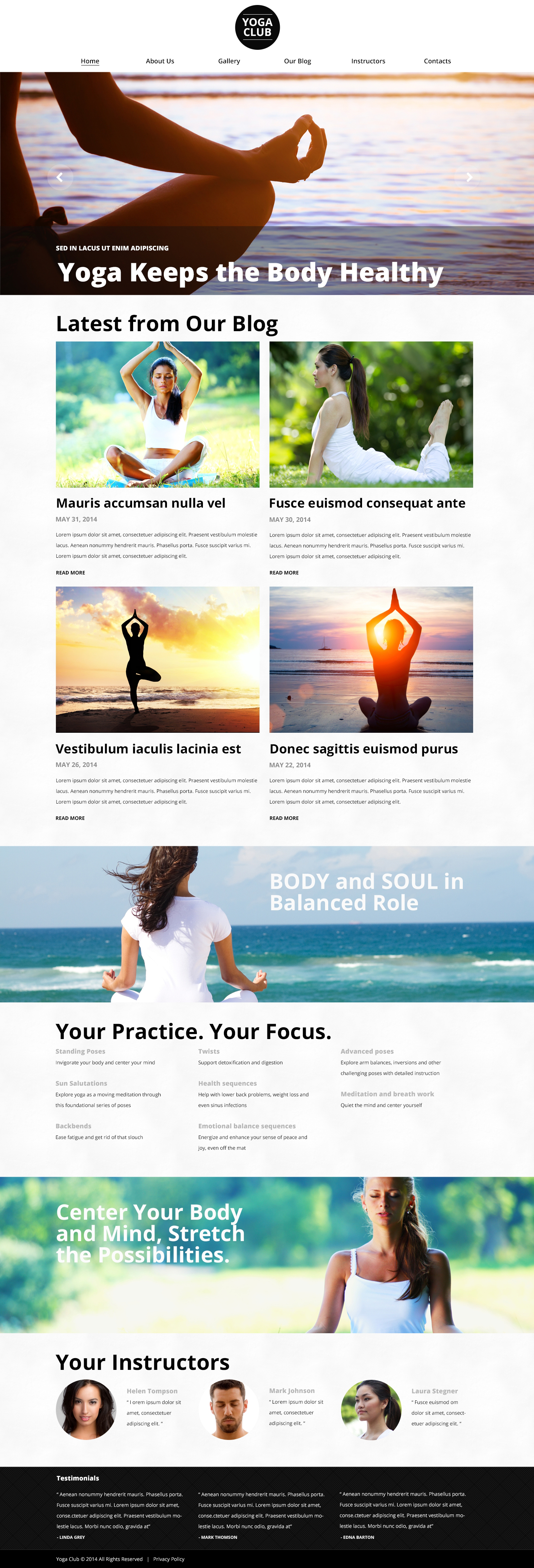 OpenAir Yoga Classes WordPress Theme