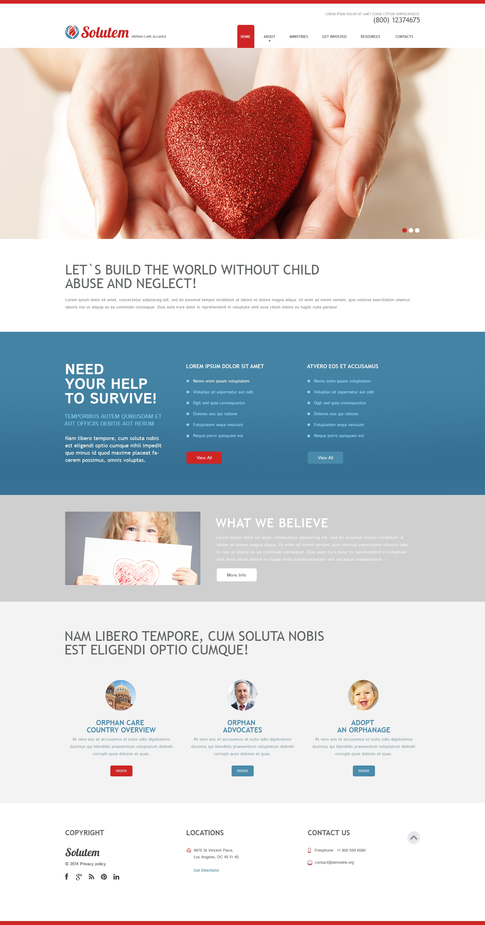 Child Charity Responsive Website Template