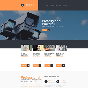 Security Systems Responsive Website Templates 51095