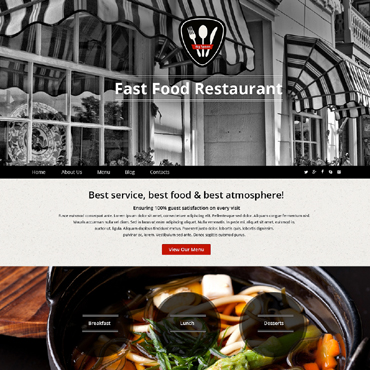 Food Small Responsive Website Templates 51109