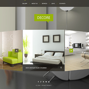 Interior Design Responsive Website Templates 51116