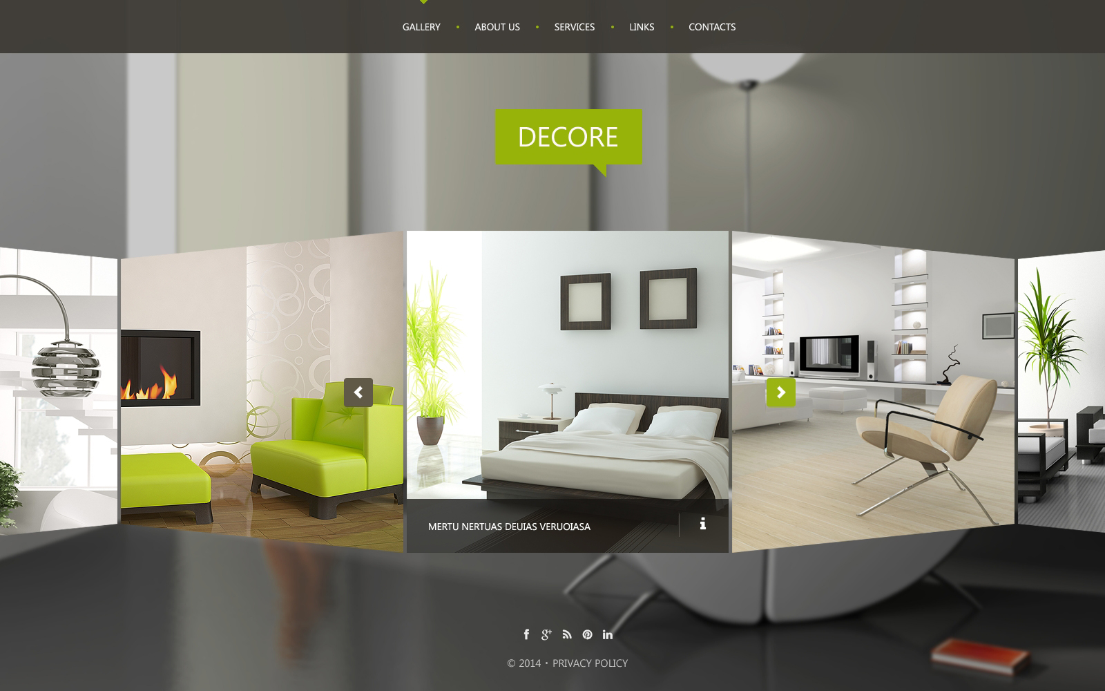 Interior Design Website Template