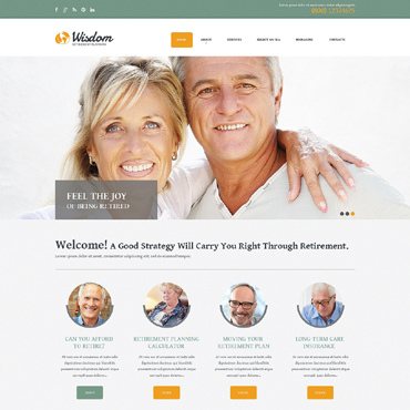 Retirement Senior Responsive Website Templates 51180