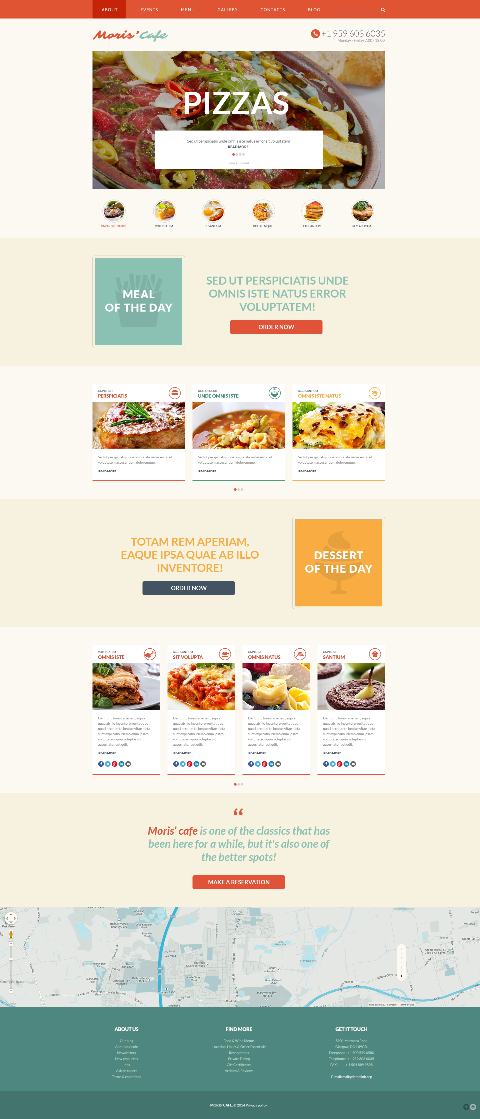 Italian Restaurant Responsive Website Template