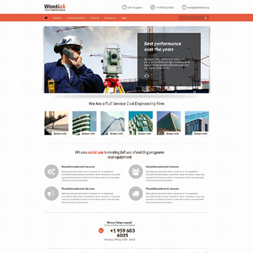 Civil Engineering Responsive Website Templates 51243