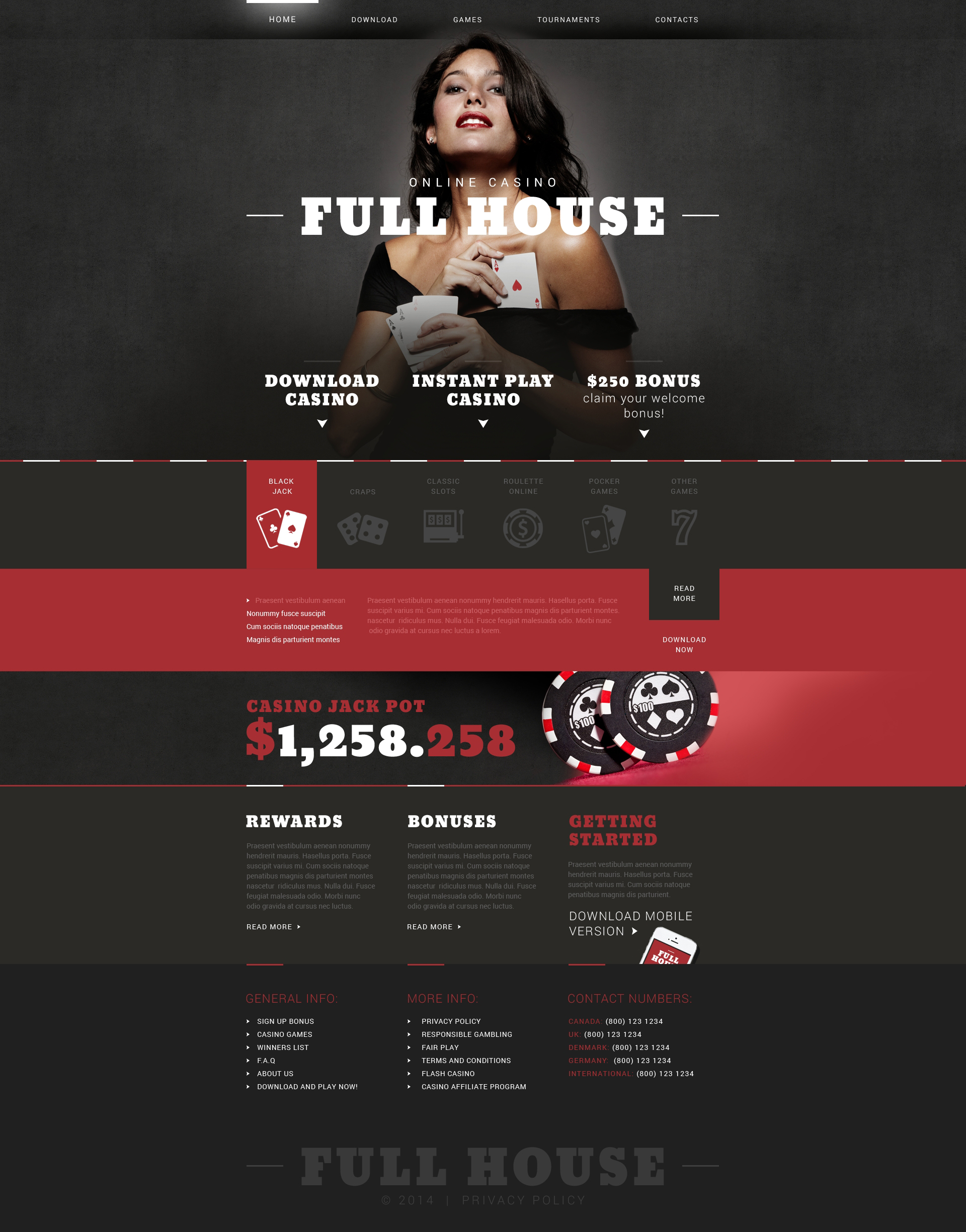 Online Casino Games Template