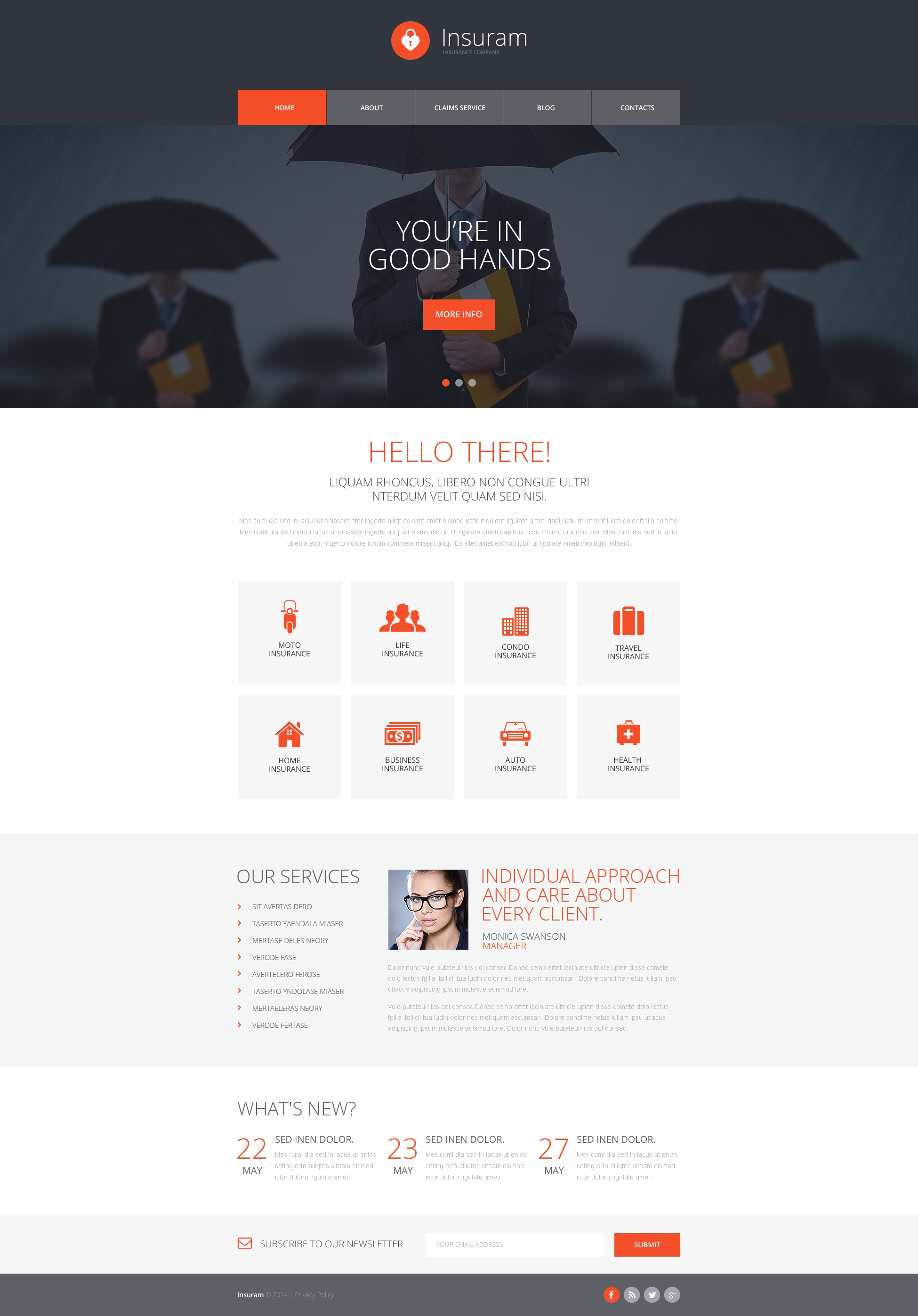 Insurance Responsive Website Template