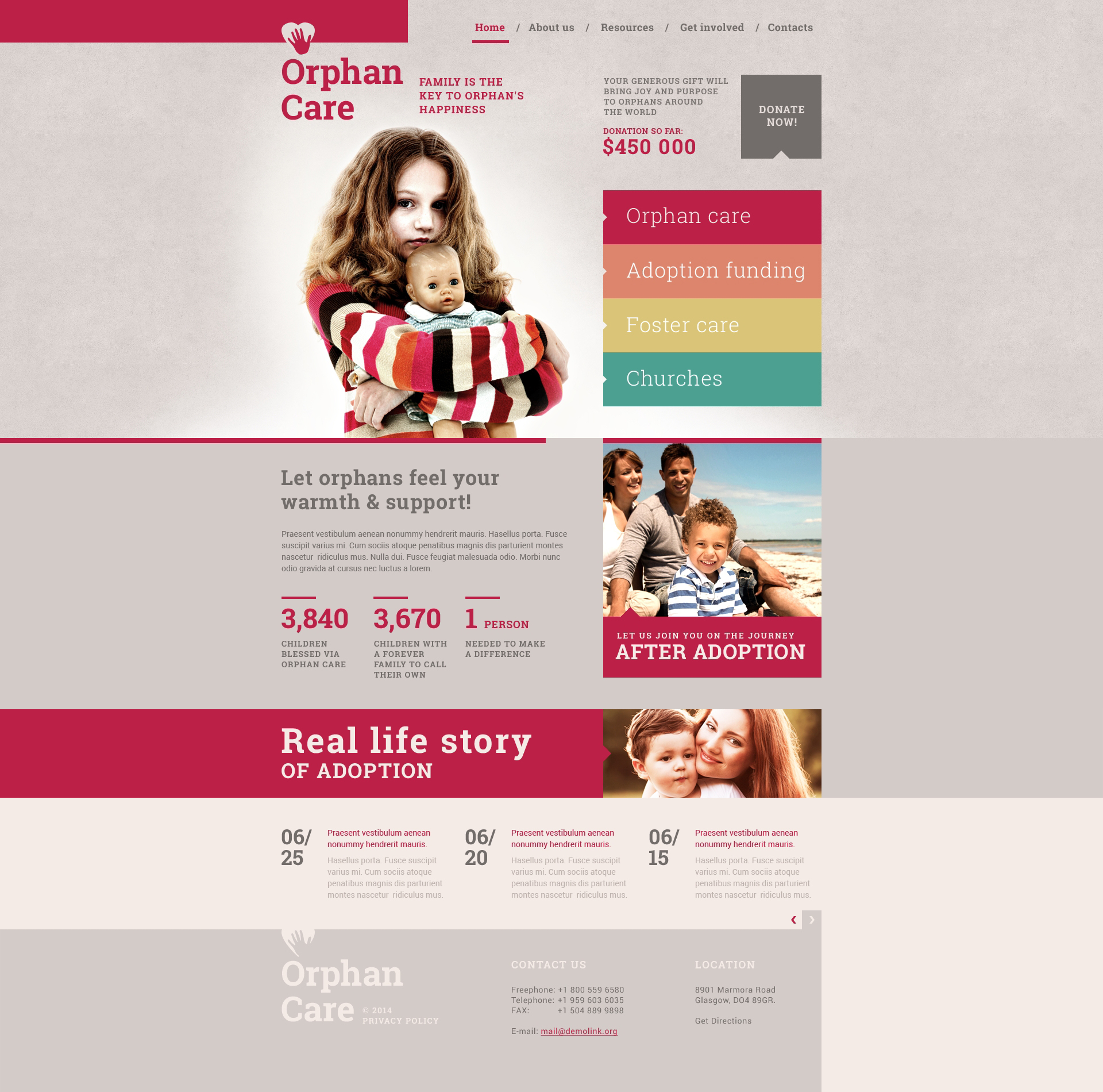 Adoption Agency Responsive Website Template