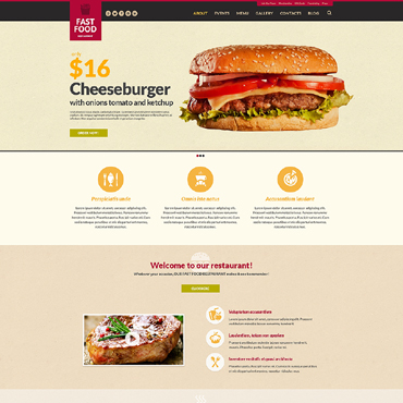 Food Small Responsive Website Templates 51283