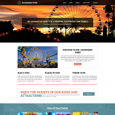 Park Attraction Responsive Website Templates 51314