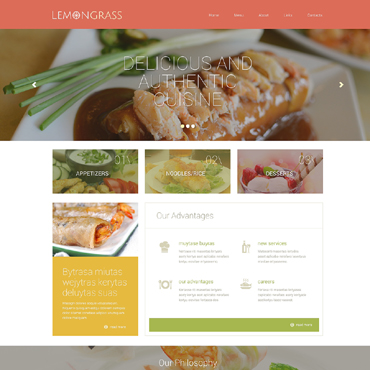 Restaurant Fish Responsive Website Templates 51315
