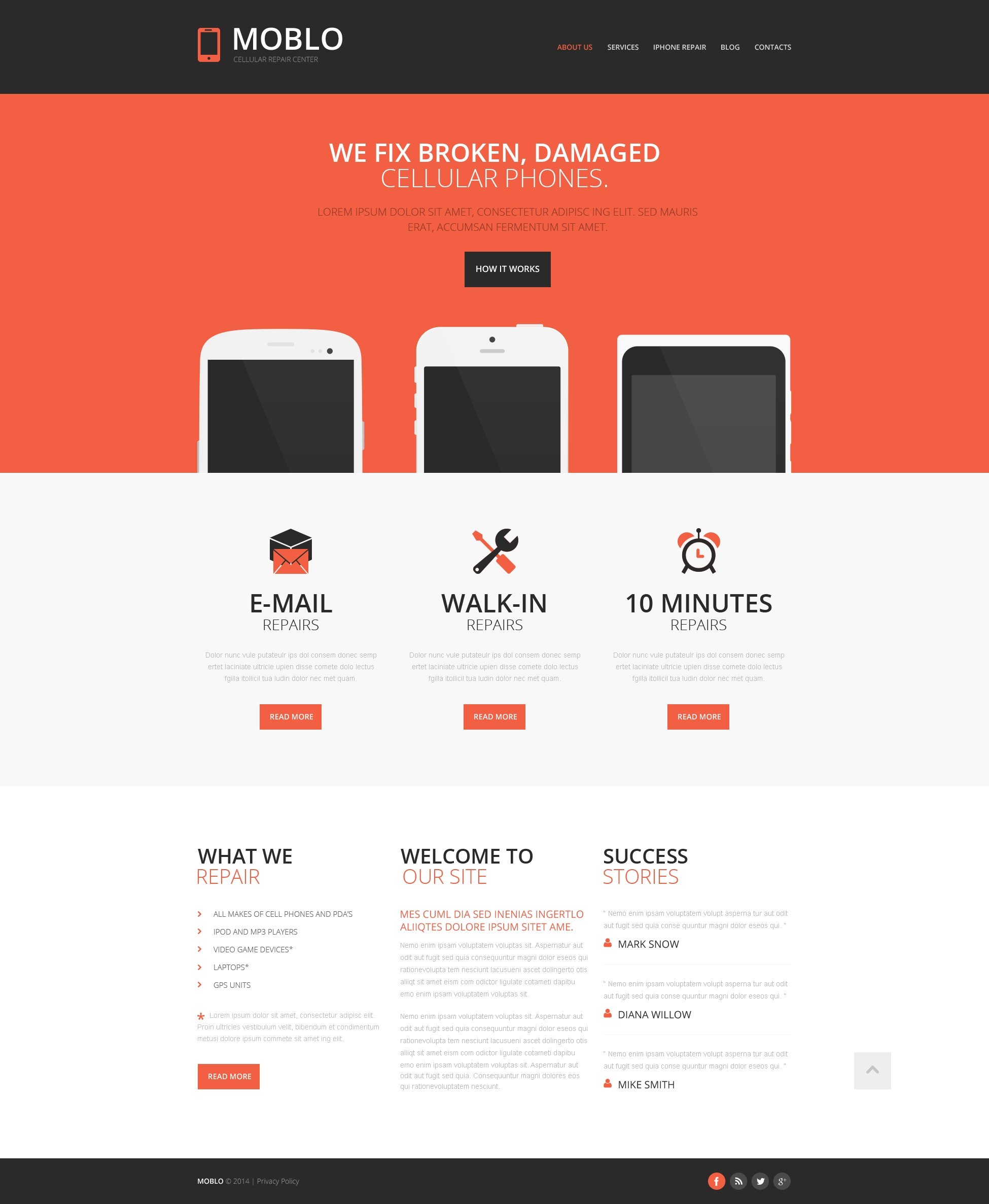 Mobile Store Responsive Website Template