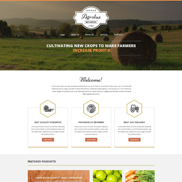 Agriculture Company Responsive Website Templates 51341