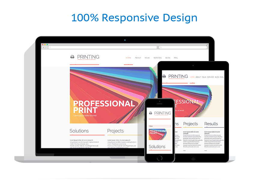 Print Shop Responsive Website Template #51368