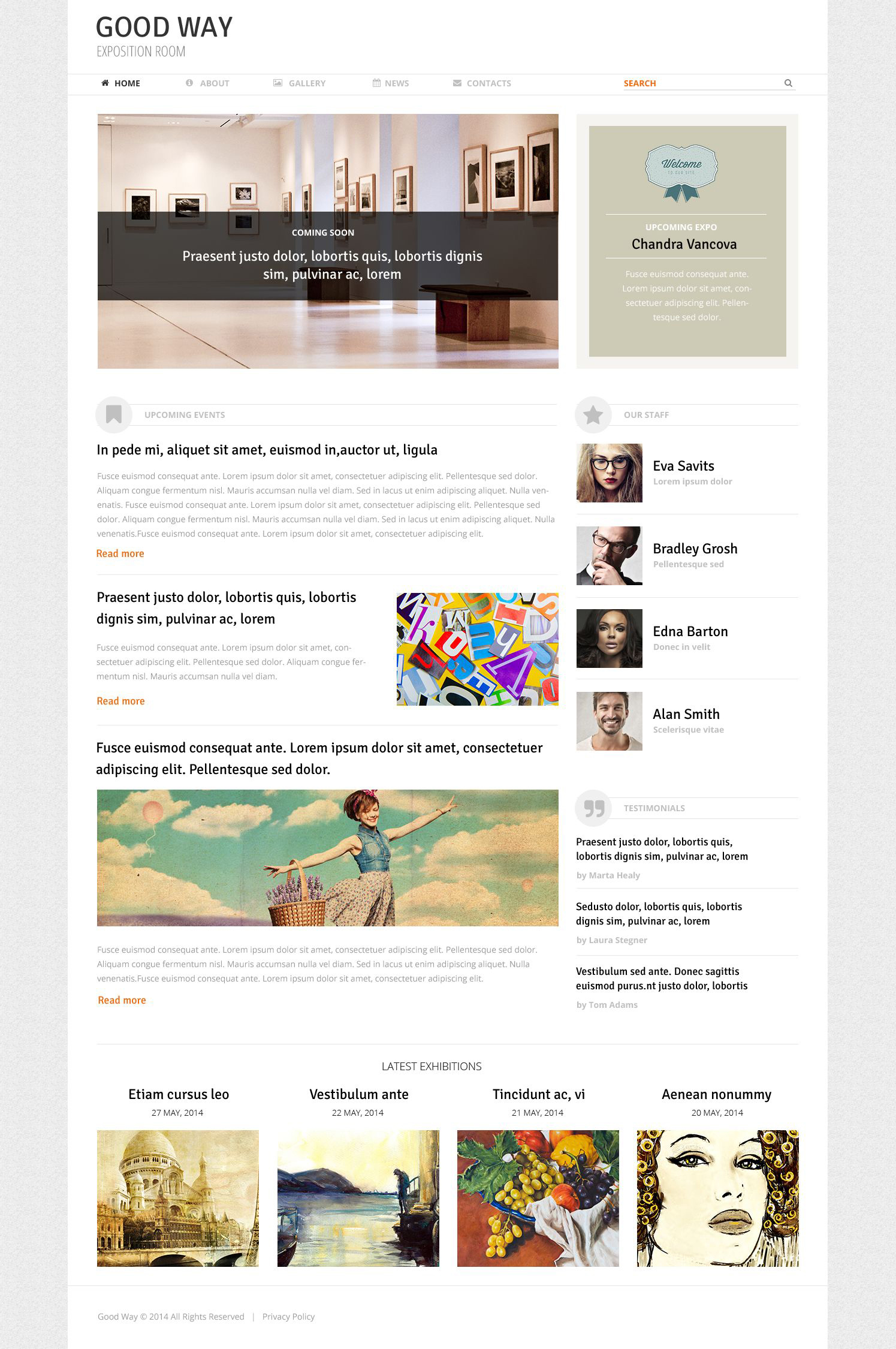 Art Expo Room WordPress Theme